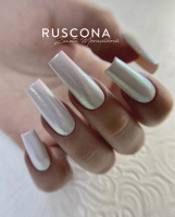  dlouhé bílé gelové nehty